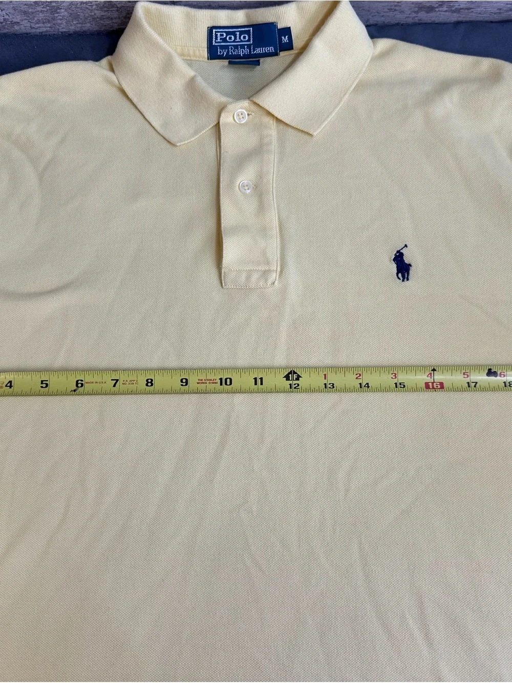Polo Ralph Lauren Yellow Short Sleeve Polo Shirt Men's Size M - Picture 8 of 9